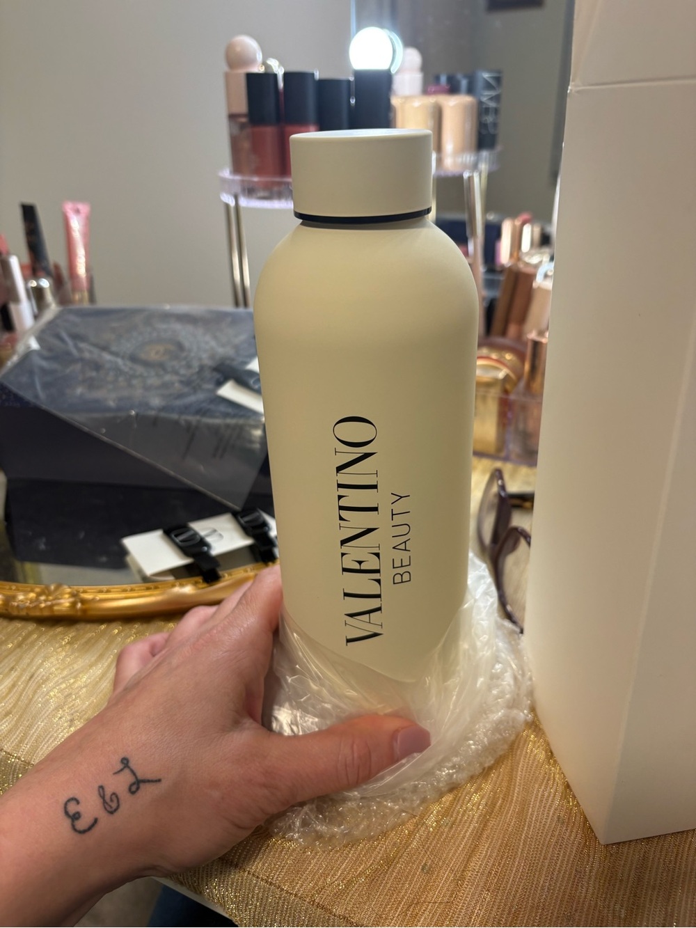 New in box Valentino water bottle